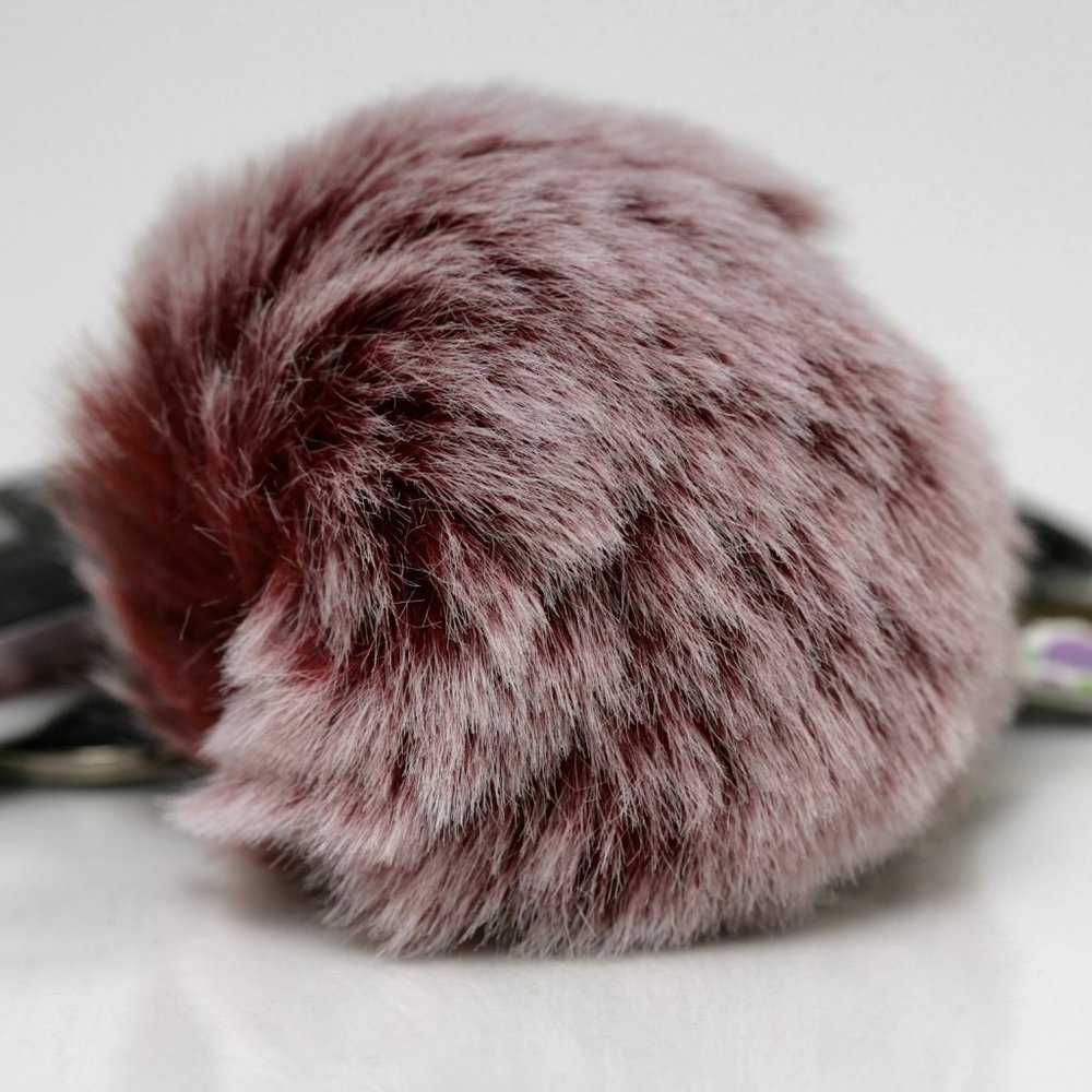 Fur Ball Keychain For Fall Winter Handbags, Backpack, Diaper Bag  Burgun…